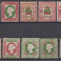 Altdeutschland Helgoland Gemischtes Lot # 3