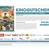 2 Kinogutscheine "Schaun das Schaf, Spuk im Kürbisfeld" (gültig bis 31.12.2026)