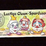 Ü - Ei Beipackzettel Lustige Clown - Spardosen 660 779