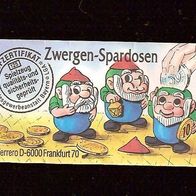 Ü - Ei Beipackzettel Zwergen - Spardosen 633 062