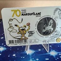 Belgien 5 Euro Silbermünze 2022 · 70 Jahre Marsupilami · Stempelglanz im Blister