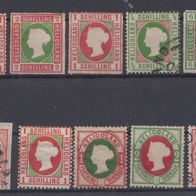 Altdeutschland Helgoland Gemischtes Lot # 6