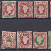 Altdeutschland Helgoland Gemischtes Lot # 7