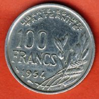 Frankreich 100 Francs 1954 B
