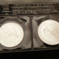 San Marino Silber Stgl. 500 + 1000 Lire 1987 Universitätsmeisterschaften in Zagreb