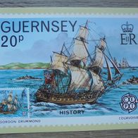 Guernsey MK Maximumkarte 247 - Europa 100 Jahre La Societe Fregatte Schiff 1982