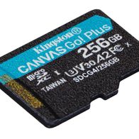 Kingston Speicherkarte MicroSDXC Canvas Go Plus 256GB incl. SD Adapter max. 200MB/s