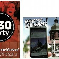 Prospektkarte "Ü30 Party" Brauerei Gutshof Wernesgrün