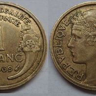 Frankreich 1 Franc 1939 ## Kof2