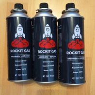 3 Gaskartuschen 227g, Campingkocher, Gasheizung Butan Gas
