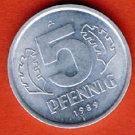 DDR 5 Pfennig 1989 A