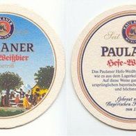 Paulaner Hefe Weißbier - ein Bierdeckel. Werbeartikel