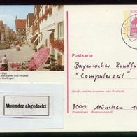 Bund Bildpostkarten BPK Mi. Nr. P 138 r6/86 Oettingen i. Bayern o <