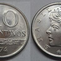 Brasilien 10 Centavos 1974 ## B9