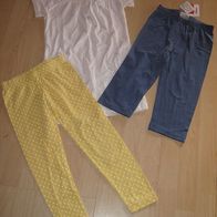 schöne Sommer - Kombi (Long - T-Shirt + 2x Leggings (2x NEU) YIGGA Gr. 128/134 (0916)