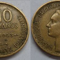 Frankreich 10 Francs 1953 B ## K2