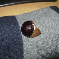 Ring bronzefarben mit großem schwarzen Stein Blogger