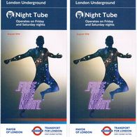 London Tube U-Bahn NEU Night Tube Taschenpläne Ausgabe hier 08/2016: 2 Stück NEU