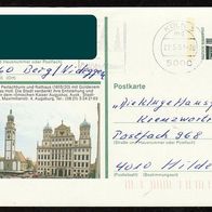 Bund Bildpostkarten BPK Mi. Nr. P 139 v1/12 (1) Augsburg o <