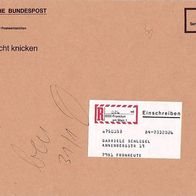 BRD Deutschland Ganzsache Postsache Deutsche Bundespost Einschreibbrief nummeriert