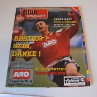 Stadionzeitung Club Magazin 1. FC Nürnberg gegen VFB Lübeck vom 05.05.1996