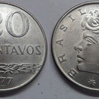 Brasilien 20 Centavos 1977 ## Kof1