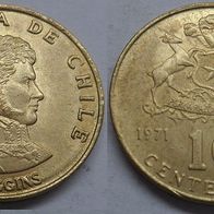 Chile 10 Centesimos 1971 ## D
