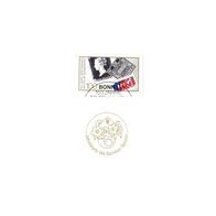 Erinnerungsblatt "150 Jahre Briefmarken" mit der Marke 1479 mit Ersttagssonderstempel