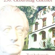 Erinnerungsblatt "1100 Jahre Weimar - 250. Geburtstag Goethes" (EB4/1999)