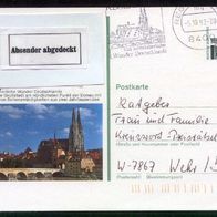 Bund Bildpostkarten BPK Mi. Nr. P 139 w1/13 Regensburg o <