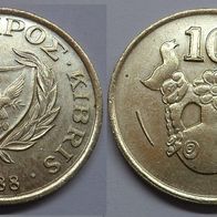 Zypern 10 Cent 1988 ## S13