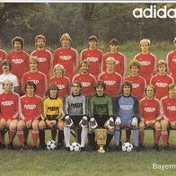 Adidas Mannschaftsbild Bayern München Saison 1982