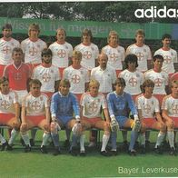 Adidas Mannschaftsbild Bayer Leverkusen Saison 1987/88