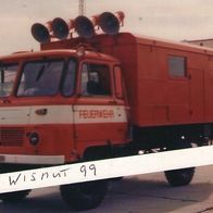 Feuerwehr-Foto DDR Oldtimer VEB IFA LKW Zittau LO Robur Rundfunk Kinowagen BF Cottbus