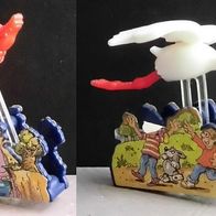 Ü-Ei Spielzeug 1999 - Fabelhafte Flugobjekte - Storch und Drache + beide BPZ