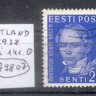 Briefmarken Estland Eesti Sondermarke 1938