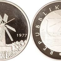 Malta Silber PP/ Proof 5 Pounds 1975 "Windmühle von Xarolla" Rar, Nur 3 938 Ex.