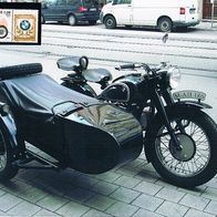 BMW mit Seitenwagen Motorrad Oldtimer - Schmuckblatt 6.1