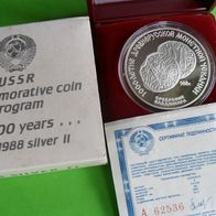 Russland 1988 3 Rubel Silber PP * *