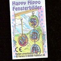Ü- Ei Beipackzettel Die Happy Hippo am Traumschiff Fensterbilder 623 563