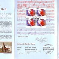 250. Todestag Johann Sebastian Bach (EB2/2000) 6 Seiten