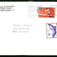 Brief mit den Sonder-Marken Nr. 1354 Randstück sowie 1388