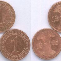 Münzen 1 Reichspfennig 1935 A 3er Set, EH sehr schön