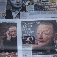 Otto Sander 10+ Presseberichte Sammlung Clippings