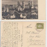 Naumburg an der Saale, 1933 als Postkarte gelaufen