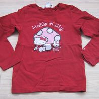 superniedliches Langarmshirt H&M Hello Kitty Gr. 116 rot (1016)