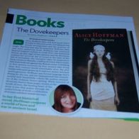 Alice Hoffman - The Dovekeepers Bericht Clippings Sammlung #304