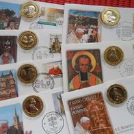 Vatikan 2010 Numisbriefe von den Reisen Papst Benedikt mit Gedenkpräg. in Rom geprägt