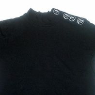 Shirt schwarz mit Stehkragen