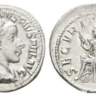 Römische Kaiserzeit Silber Denar "GORDIANUS III. (238-244)" Securitas thront